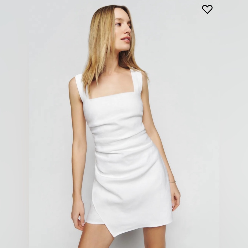 Reformation Kerrigan Linen Dress White - Size 0